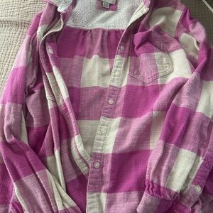 American Eagle Pink/ Fuchsia Flannel - Gently Used